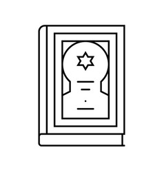 Jewish Prayer Book Siddur Line Icon