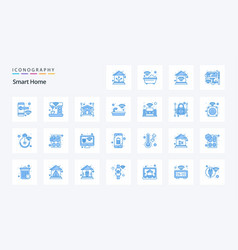 25 Smart Home Blue Icon Pack