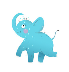 Happy Baby Elephant Playing Zoo Clipart For Kids