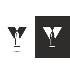 Modern Logo Design Initial Y Combine With Bullet