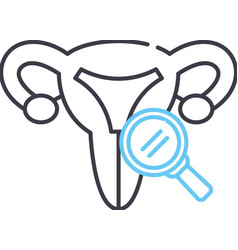 Reproductive System Test Line Icon Outline Symbol