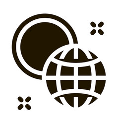 Rotation Earth Around Sun Icon Glyph