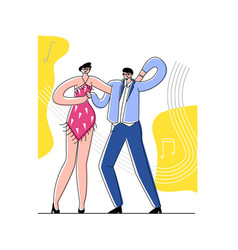 Young Couple Dancing A Salsa