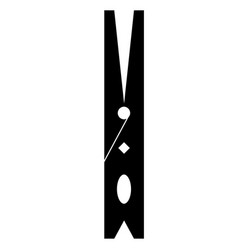 Clothes Pin Icon On White Background Black