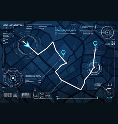 Hud Navigation City Map Screen Interface Compass