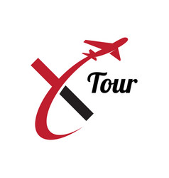 Letter X Tour And Travel Logo Template