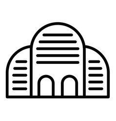 Old Architectural Building Icon Outline Style