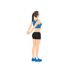 Woman Doing Reverse Shoulder Stretch Exercise