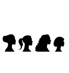 Different Ethnicity Women Silhouette Portraits