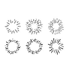 Hand Drawn Firework Star Burst Sunburst Doodle