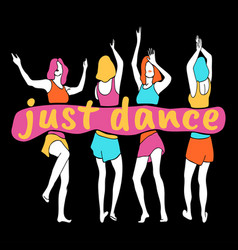 Just Dance Poster With Script And Abstract Dancing