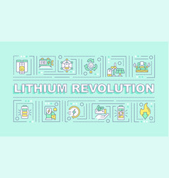 Lithium Revolution Turquoise Word Concept