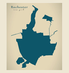 Modern City Map - Rochester New York City