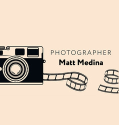 Photographer Business Card Or Banner With Services