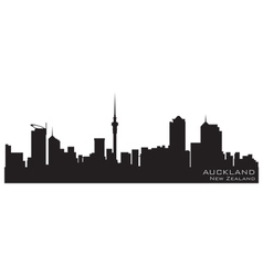 Auckland detailed silhouette Royalty Free Vector Image