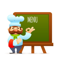 Chef With Menu Board