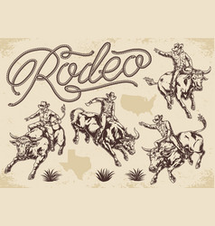 Rodeo Arena Set Stickers Monochrome