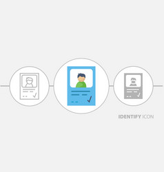 Identity Card Isolated Flat Id Card Line Icon