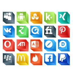 20 Social Media Icon Pack Including Mcdonalds