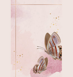 Gold Frame With Pink Butterfly Patterned