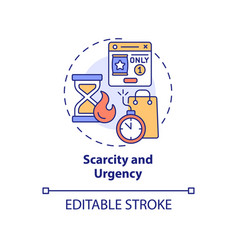 Scarcity And Urgency Concept Icon