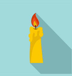 Candle Icon Flat Style