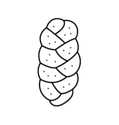 Challah Bread Jewish Line Icon