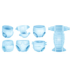 Baby Diapers Realistic Set