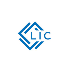 Lic Letter Logo Design On White Background