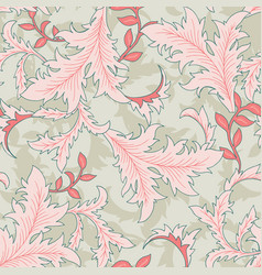 Pastel Acanthus Leaves Seamless Pattern