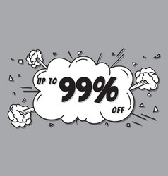 99 Sale Promotion Cartoon Comic Draw Bubble Chat