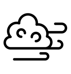 Clean Air Icon Outline Wind Flow