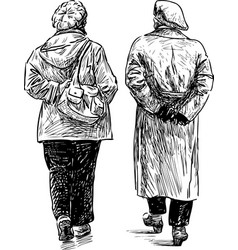 Elderly Women Walking