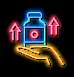 Jar Vitamins To Enhance Immunity Neon Glow Icon