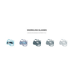 Snorkling Glasses Icon In Different Style Two