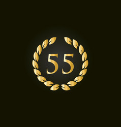 55th Years Anniversary Ring Logo Template