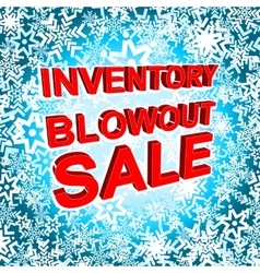 Big Winter Sale Poster With Inventory Blowout Sale