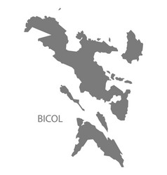 Bicol Philippines Map Grey