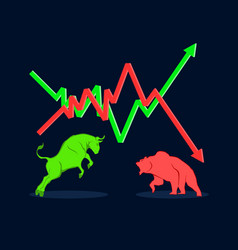 Bull Vs Bear Symbol Stock Market Trend