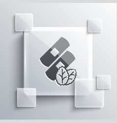 Grey Medical Nicotine Patches Icon Isolated