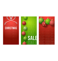 Merry Christmas Vertical Banner For Stories Red