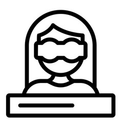 Woman Jet Lag Icon Outline Style