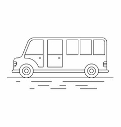 Big Tourist Bus Line Icon