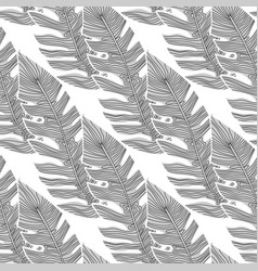 Graphic Tropical Pattern Palm Leaves Seamless