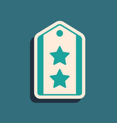 Green Military Rank Icon Isolated On