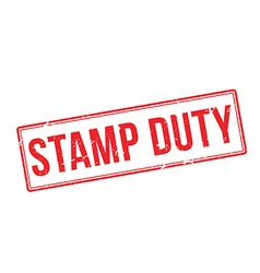 Stamp Duty Red Rubber On White