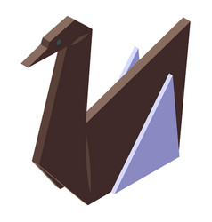 Swag Origami Icon Isometric Paper Bird