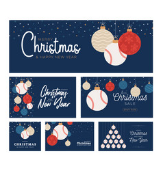 Baseball Christmas Card Set Merry Christmas Sport