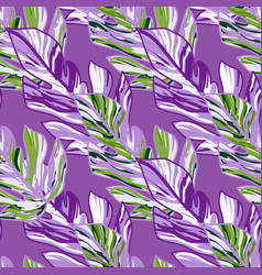 Creative Tropical Leaves Seamless Pattern In