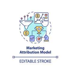 Marketing Attribution Model Concept Icon